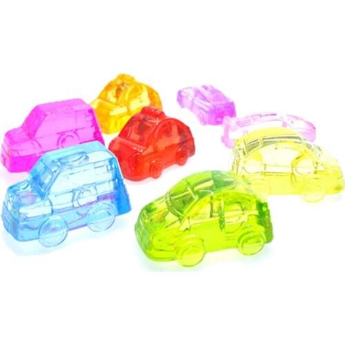 Baby Early Learning Educational Toy Transparent Crystal Car Rainbow Color Montessori Math Materoal For Light Table 500g