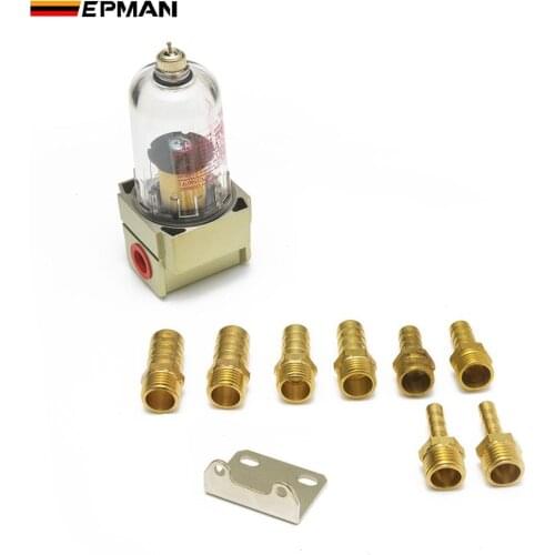 EPMAN Car Engine Oil Separator Catch Reservoir Tank Can Filter Out Impurities Baffled Engine Oil Separator EPEOSG32