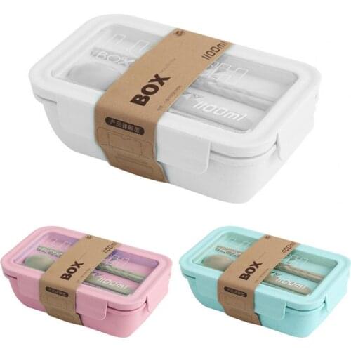 Microwave Heating Lunch Box Outdoor Portable Convenient Plastic High Capacity Lunch Box Food Bento for Work Travel