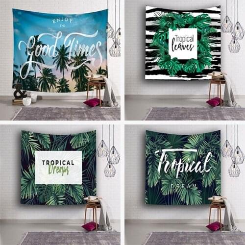 Summer Green Plant tapestry Wall Hanging Large Cactus tapestry Blankets Fabric Decor Yoga Mat Carpet Bedroom Rug Drop Shipping