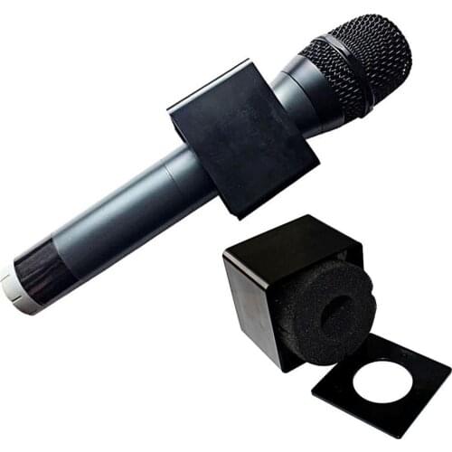 Mic Square Cube Plastic Interview Microphone Square Cube Crew Logo Flag Station Mic Accessories
