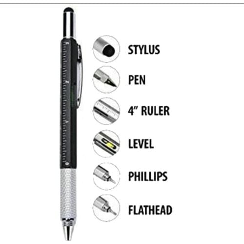 Multi-Functional Tool Tech Ballpoint Pen 6 in 1 Ballpoint Pen, Screwdriver B85C