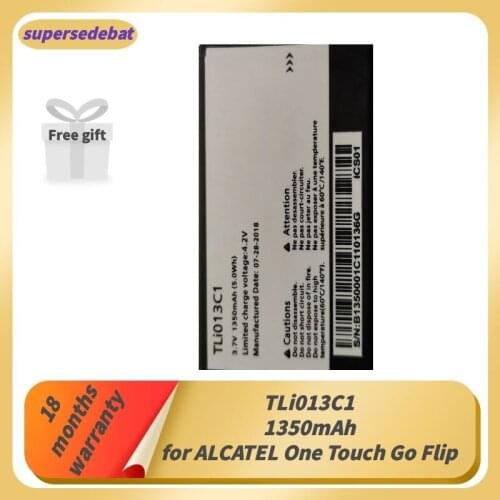 Supersedebat Mobile Battery for ALCATEL One Touch Go Flip OT-4043S 4044T Batteries TLi013C1 Bateria for Alcatel Go Flip Batterie