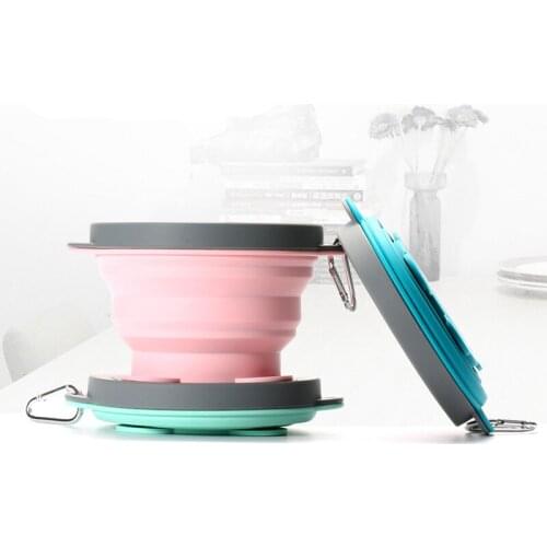 New Food Grade Silicone Collapsible Portable Bowl Travel Outdoor Activities Can Be Caried With Folding Bowl Home Outdoor Bowl