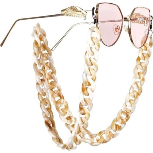 2020 New Bohemian Acrylic Sunglasses Chain Women Leopard Womens Reading Glasses Hanging Neck Glasses Chain Eyeglasses Strap