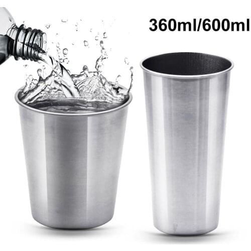 New 360ml/600ml Outdoor Travel Cups Anti-fall Camping Stainless Steel Wine Beer Coffee Water Cup Unbreakable Metal Mugs