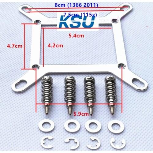 LGA1150 1151 1155 1156 1366 2011 AM4 DIY heatsink cpu cooler bracket backplane+spring+screw