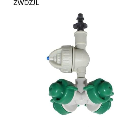 20 Pcs Fogger and Cross Misting Sprinkler With Anti-drip and 1/4 inch Single barb connector Hanging Sprinkler Garden Irrigation