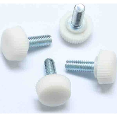 M6 hand twist screws bolts handle round plastic head screw knob bolt whirling rotating knob white