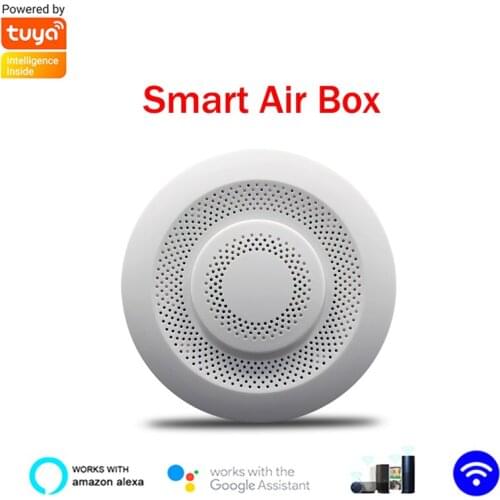 Tuya Wifi Smart Air Box Formaldehyde Voc Carbon Dioxide Temperature Humidity Sensor Home Automation Alarm Detector