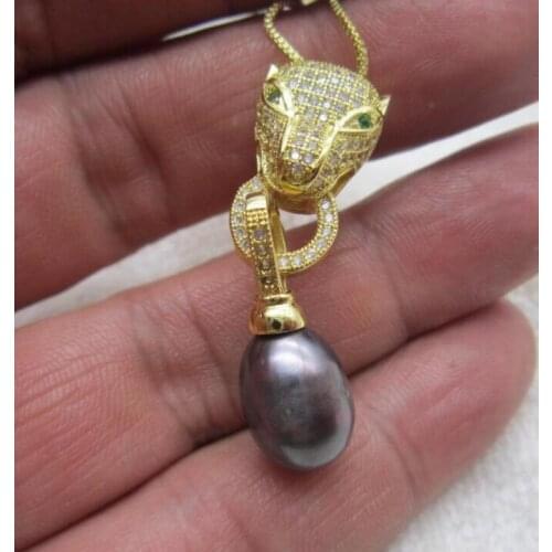 Gorgeous AAA 12-14MM real natural TAHITIAN Pearl Necklace 17-18"