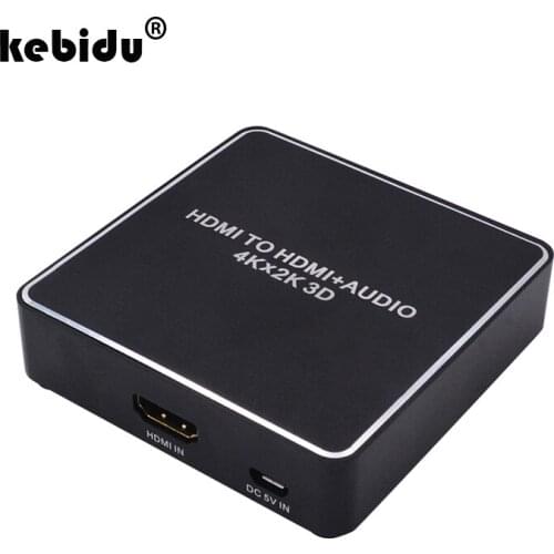 Kebidu High Quality Audio extractor Converter 4K x 2K HDMI-compatible + Optical TOSLINK SPDIF + 3.5mm Stereo Audio Extractor