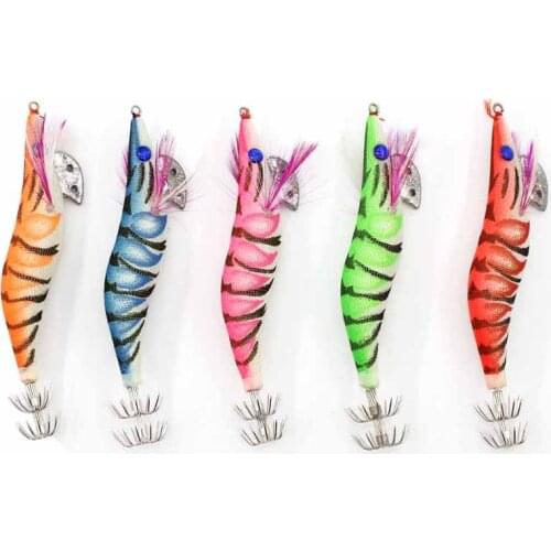 10pcs/lot Hard Fishing Lures Squid Jig Cuttlefish Lure Fishing Lure Bait Shrimp Lure Squid Hook 2.5# 3