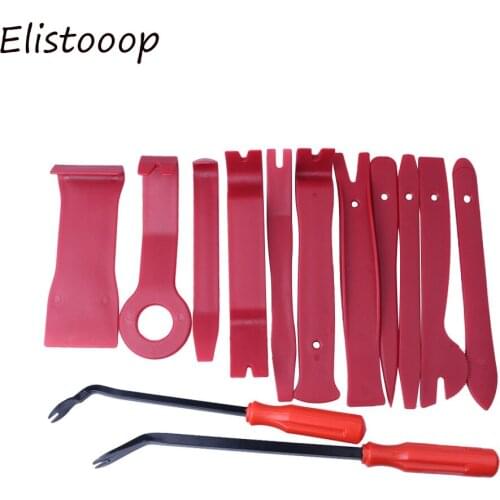 13 PCS Auto Door Clip Panel Trim Removal Tool Kits Navigation Disassembly Seesaw Car Interior Plastic Seesaw Conversion Tool