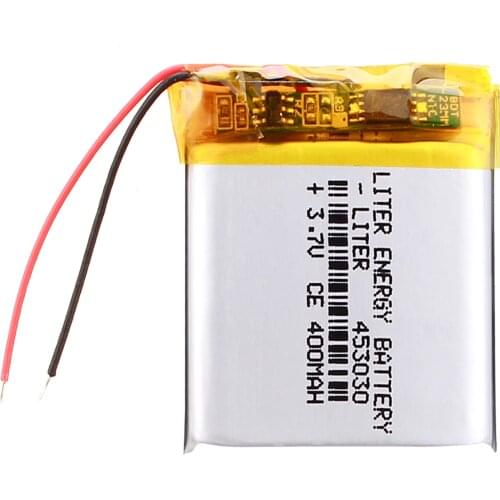 3.7v 400mah 453030 Lithium Polymer Rechargeable Battery for recorder video CAR DVR Mp3 DVD Camera GPS bluetooth speaker