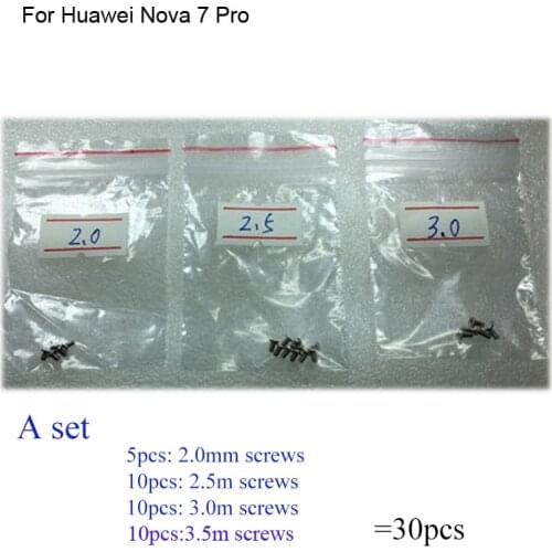 30PCS a set Silver Screw For Huawei Nova 7 Pro mainboard motherboard Cover Screws Repair Parts For Huawei Nova7 Pro