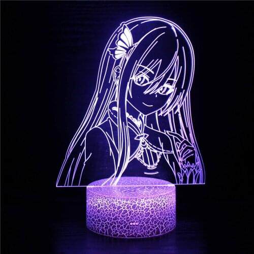 3d Lamp Anime Figure Nightlight Kids Night Lights Gift for Girlfriend Bedside Table Lamp Bedrrom Illusion Decoration Lights