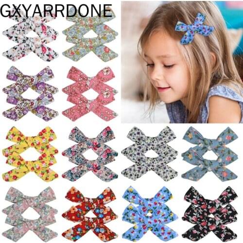 48pc/lot Boutique Floral Bows Baby Hair Clips Newborn Knotbow Hairpins Kids Hair Bow Hairgrips Chidlren Girls Hair Accessories