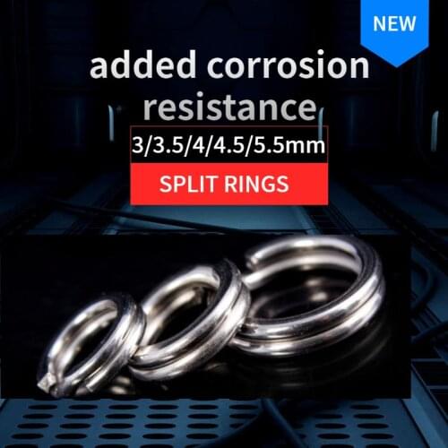 60Pcs Fishing Rings Stainless Steel Split Rings Fishing Tackle Strengthen Solid Ring Lure Connecting Ring Fish Accessories