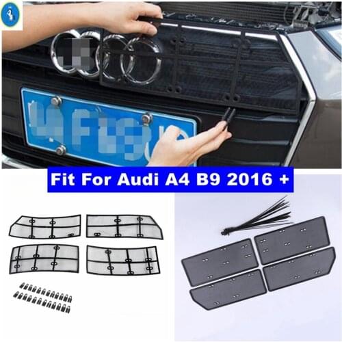 Yimaautotrims Auto Accessory Front Grille Grill Insect Prevention Net Defend Insects Cover Trim Fit For Audi A4 B9 2016 - 2019