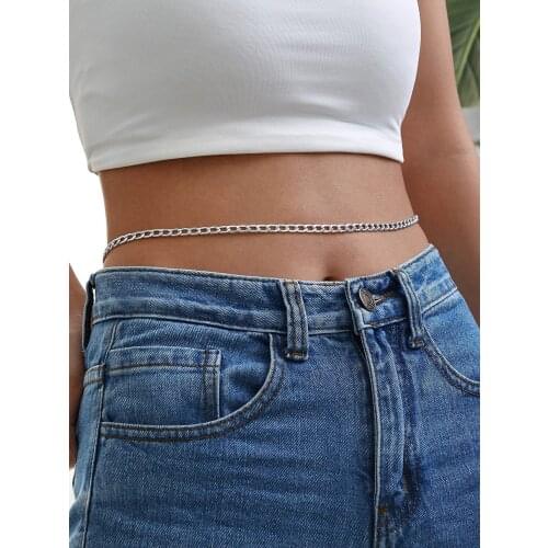 Classic Fashion Simple Metal Waist Chain Summer Trendy Boho Beach Waist Belly Chain For Women Party Jewelry Body Belly Chain