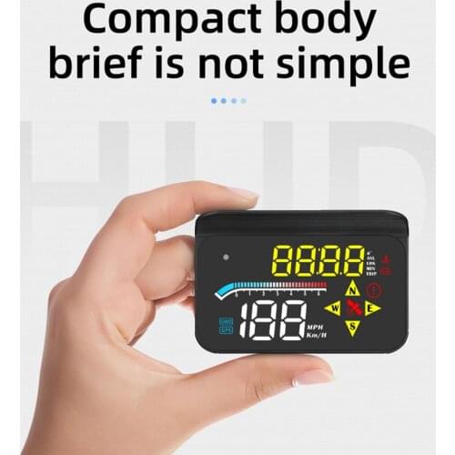 Car Head-up Display Automatic Universal HD Monitor Water Temp RPM Windshield Projector Security Automatic Alarm Display