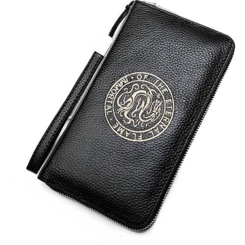 Mens Cowhide Long Wallet High Quality Zipper Purse Male Day Clutch Casual Phone Case Soft Cards Holder Passport Case