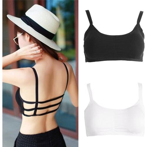 Women Sling Camisole Stretchable U-Neck Slim Sexy Back Strappy Tank Tops