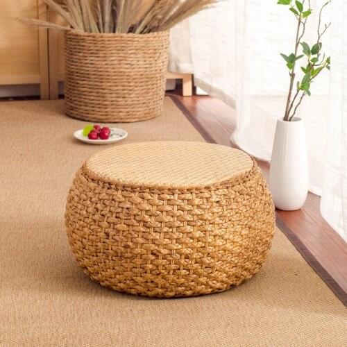 Household The Cane Makes Up Low Stool Originality Bench Sits Stool Sofa Straw Sit Pier Stool Chair Step Stool Round Stool Chair