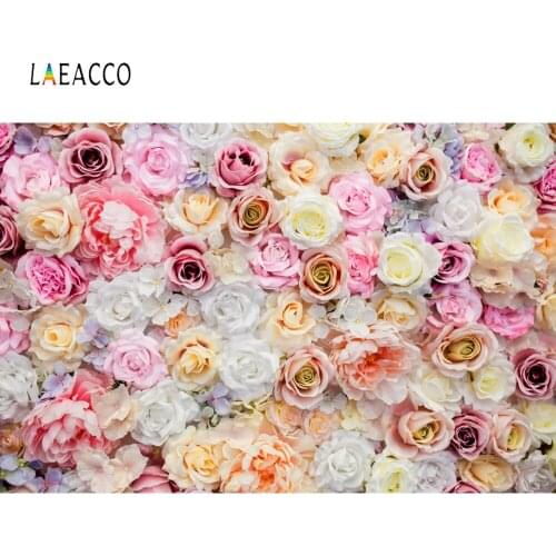 Laeacco Blossoming Rose Flowers Baby Girls Wall Photography Backgrounds Customized Photographic Backdrops Props For Photo Studio