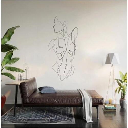Naked Art Wallpaper Decal Bedroom Stickers Modern Simple Women Naked Wall Art Single Line Sticker Vinyl Wall Decal