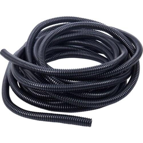 20 Ft Split Wire Loom Conduit Polyethylene Tubing Black Color Sleeve Tube 10mm inner diameter