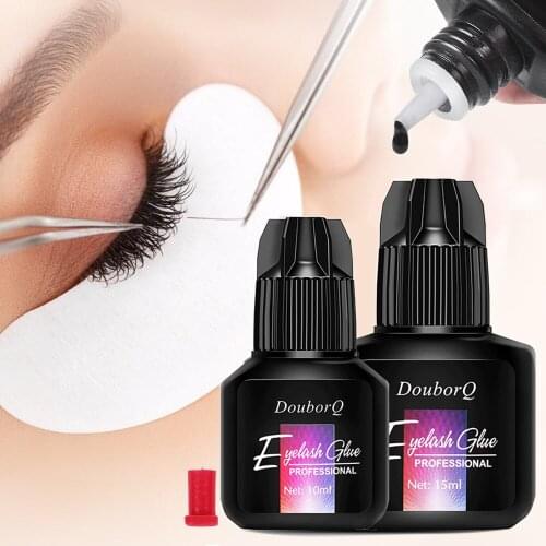 10/15ml No Smell Eyelash Extension Glue Waterproof Semi Permanent False Eyelashes Individual Eyelashes Grafting False Eyelashes