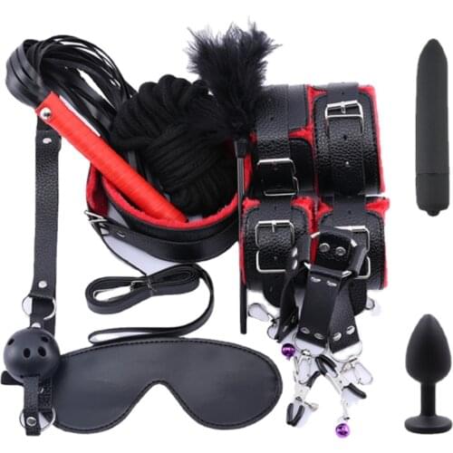 Leather Bongdage Set Bdsm Sex Toy Kits Anal Plug Adult Toys Exotic Accessories Adult Products Sex Games Sex Toys for Couples