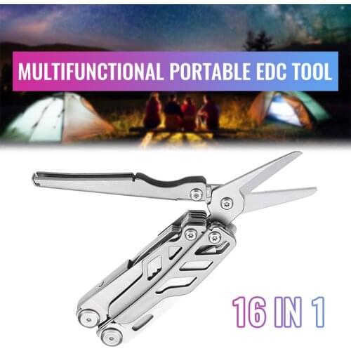 Multi-function EDC Gadget Hand Tools Bottle Opener Screwdriver Cutter Pliers Ruler All In 1 Outdoor Camping Multi-tool