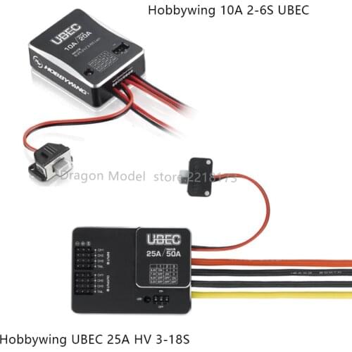 Hobbywing UBEC 10A 2-6S/25A 3-18S UBEC Module External Switching Moduel for DIY FPV mini racing quadcopter drone