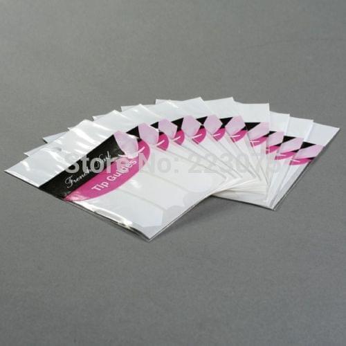New French Strip Nail Finger Manicure White Tip Guides PVC 100 packs/lot