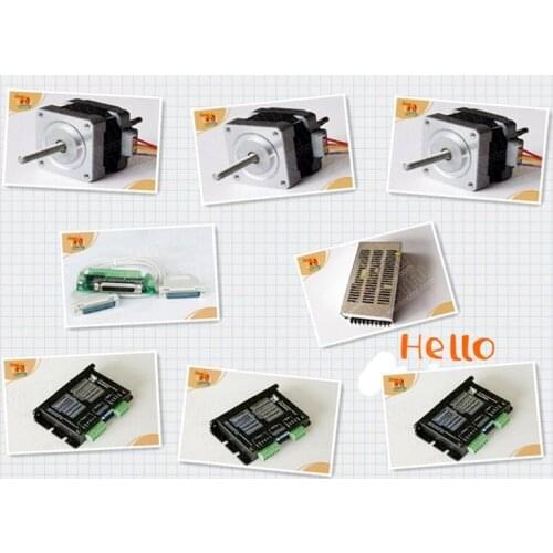 New Arrival! Wantai Nema16 Linear Motor 39BYGL215A 34mm+Driver DQ420MA 36V 1.7A 128Micro+ Power supply 200W 24V CNC Router Cut