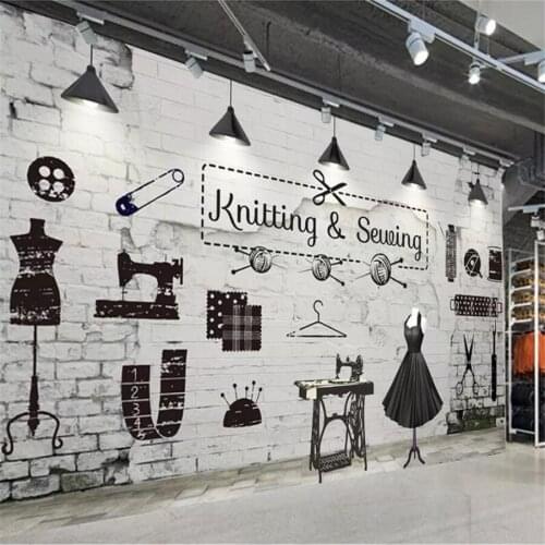 Beibehang Custom wallpaper 3d photo mural retro brick wall clothing store image sofa background wall papers home decor wallpaper