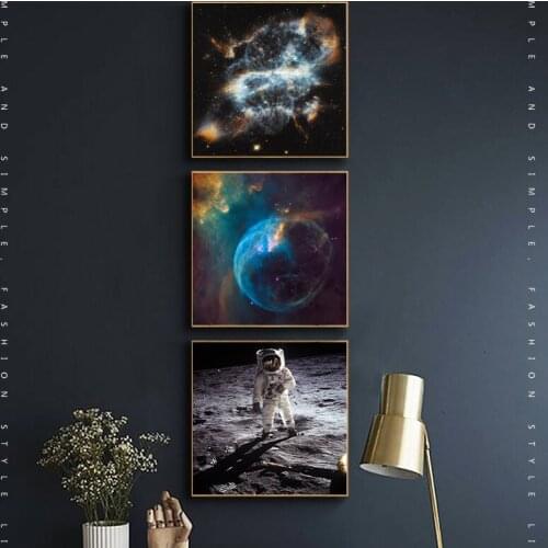 Milky Way Space Planet Wall Poster Bright Space Nebula Diagram Astronomy Universe Pilot Living Room Decorative Art Canvas