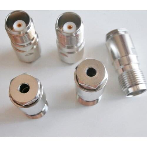 RF Connector TNC Female plug Clamp Solder For LMR195 RG58 RG142 RG223 RG400 Cable Straight Nickel Plated Brass Adapters