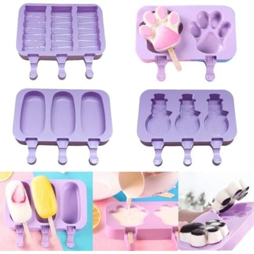Silicone Ice Cream Mold Popsicle Molds with Lid DIY Homemade Ice Lolly Mold Ice Cream Popsicle Ice Pop Maker Mould