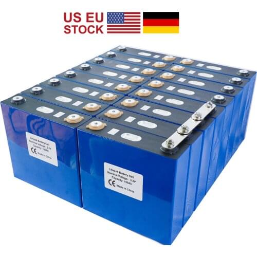 Grade A 2021 NEW 16PCS 3.2V 120Ah Lithium Iron Phosphate Cell Lifepo4 Battery Solar 24V 48V 176Ah Not 150Ah EU US TAX FREE