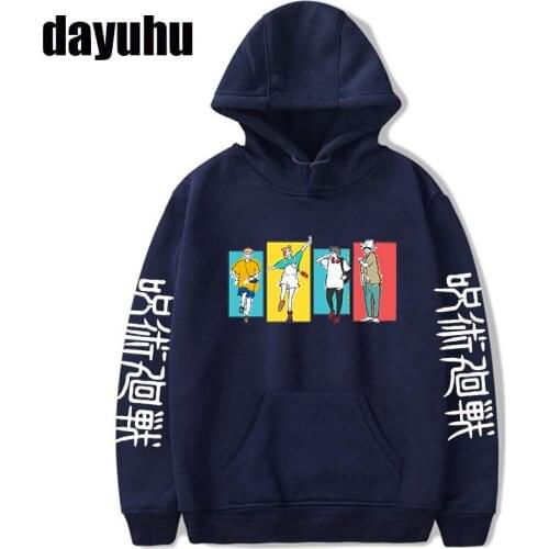 Japanese Anime Hoodies Jujutsu Kaisen Graphic Hoodie Manga Cartoon Streetwear Harajuku Yuji Itadori Sweatshirts Male Women