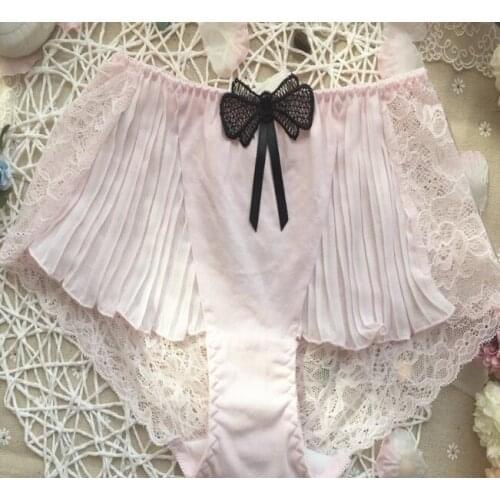 100% Real Photoes 2nd Shippping Free M L XL Lovely Cute Lolita Kawaii bouffancy Butterfly Ruffle Princess Panties Knickers Thong