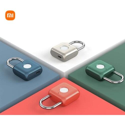 Xiaomi Mijia Kitty Smart Fingerprint Door Lock Padlock USB Charging Keyless Anti Theft Travel Luggage Drawer Safety Lock Metal