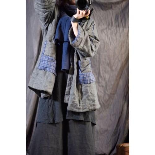 Vintage Japan Women Parkas Winter Warm Coat 2021 Original Cotton Padded Vintage Cardigans Big Size Long Sleeve Casual Women Coat