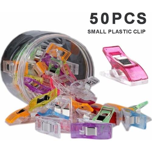 Craft Patchwork Sewing Knitting Clip Home Office Supplies Sewing Clip Plastic Wonder Clips Holder Fabric 50Pcs