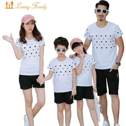 Plus Size Matching Family Clothes 2020 Summer Clothing Family Look Father Boy Mother Daughter Cotton Shirts Shorts Pants set