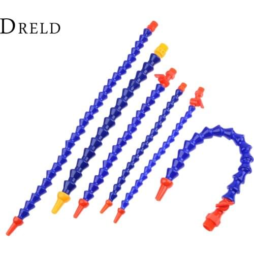 1/4" 3/8" 1/2 Round Nozzle Plastic Flexible Water Oil Coolant Pipes Hoses For CNC Machine Lathe Cooling Tube 300mm-500mm